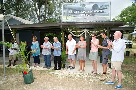 Group at South Pacific WWII Museum opening ceremony