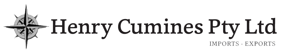 Henry Cumines Pty Ltd logo with compass and "IMPORTS - EXPORTS" text.