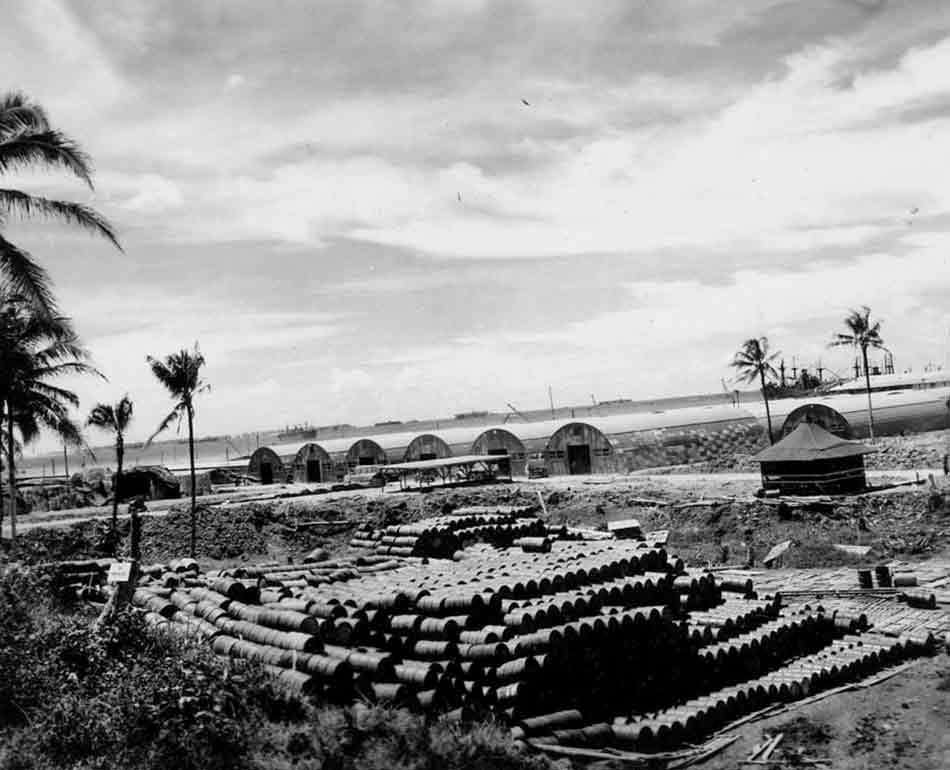 Million Dollar Point: barrels and Quonset huts on Espiritu Santo, Vanuatu.
