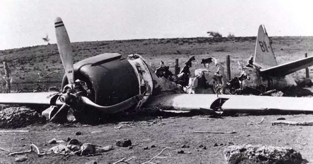 Wrecked WWII aircraft in Hawaii, a reminder of the island's heroes.