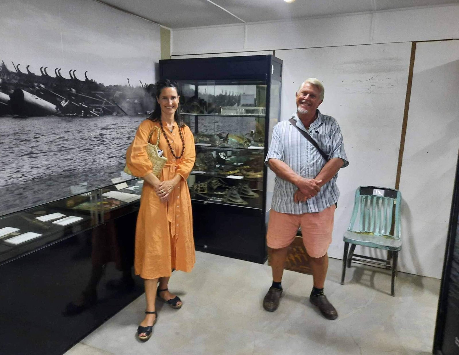 NZ High Commission staff visit museum with historical artifacts and photos.