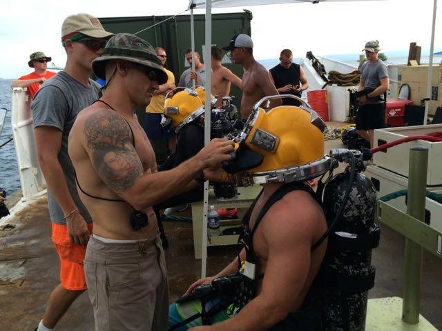 Divers preparing for a dive, Elwood J Euart blog