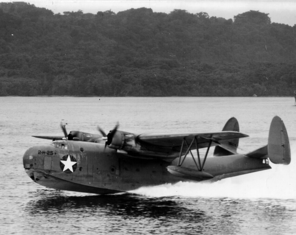 Consolidated PBY Catalina flying boat taking off from water