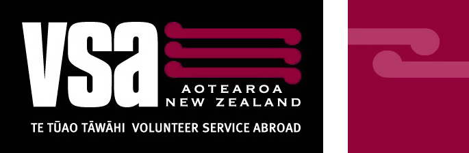 VSA Aotearoa New Zealand logo with "TE TŪAO TĀWĀHI VOLUNTEER SERVICE ABROAD" text