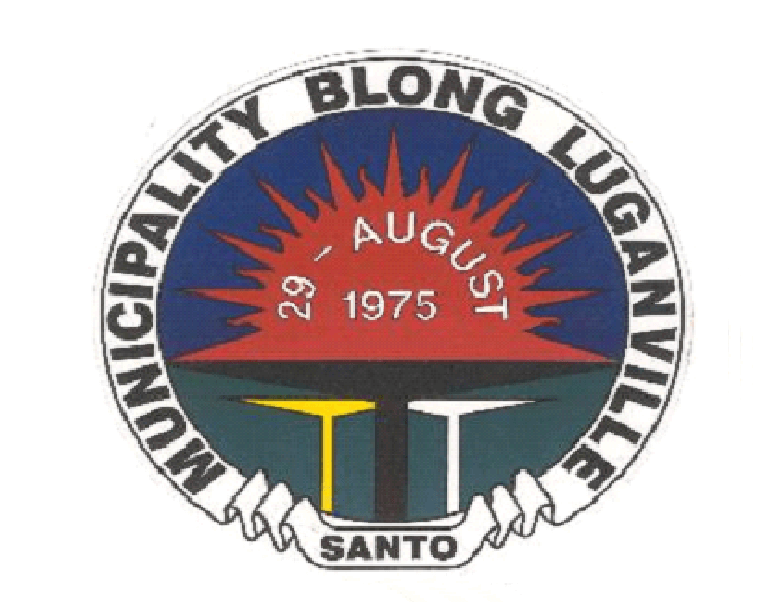 Municipality of Luganville, Santo, Vanuatu seal with August 29, 1975 date