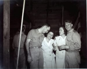 25th Infantry Division soldiers and women in uniform, historical photo